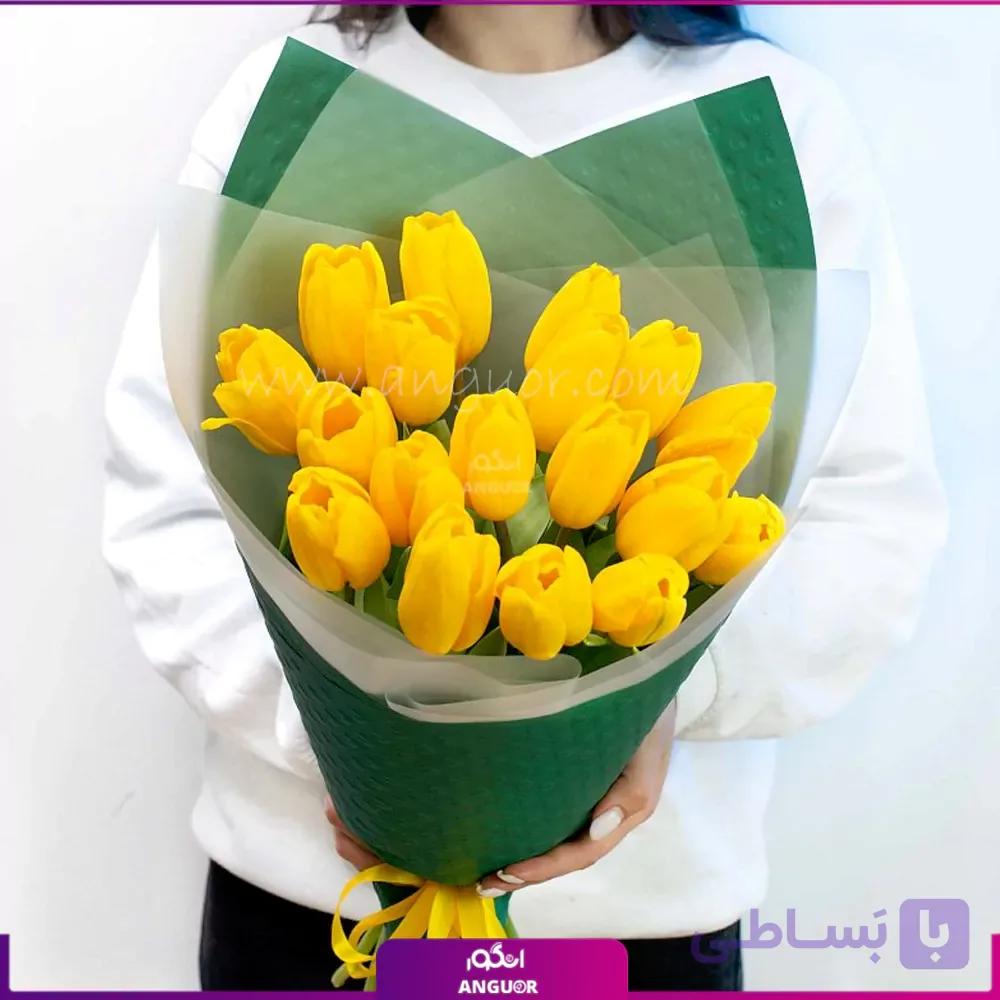 دسته گل لاله زرد — تصویر 1