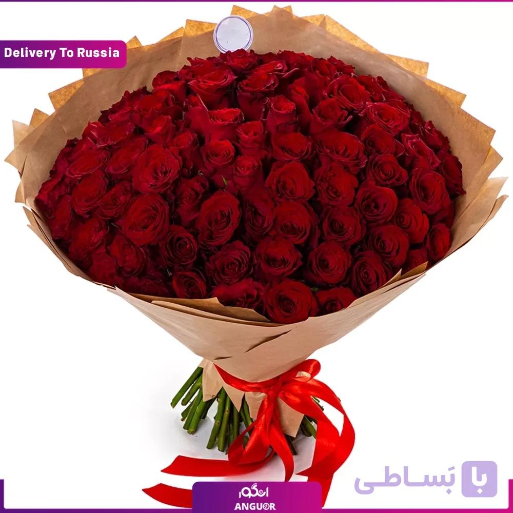 دسته گل رز قرمز 100 شاخه (تحویل در ترکیه)
