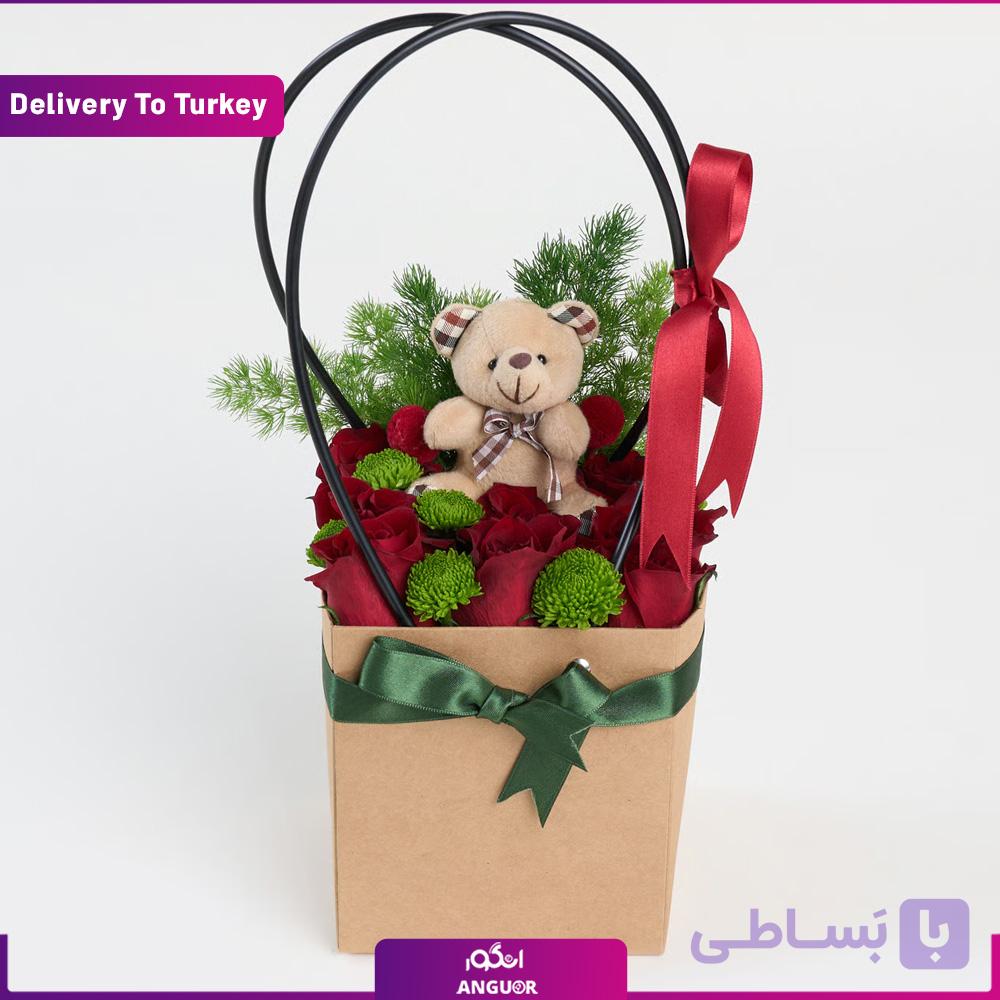 باکس گل رز عاشقان (ارسال گل به ترکیه) — تصویر 1