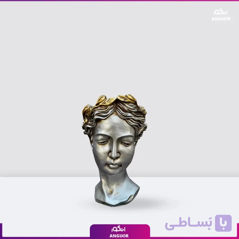 گلدان سفالی طرح چهره — تصویر 1