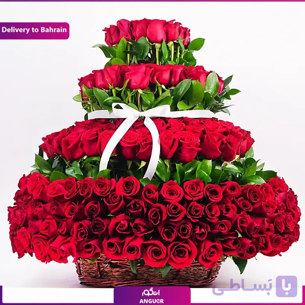 Perfect AffectionBasket Of 400 Roses Glory (Delivery in Bahrain) — تصویر 1