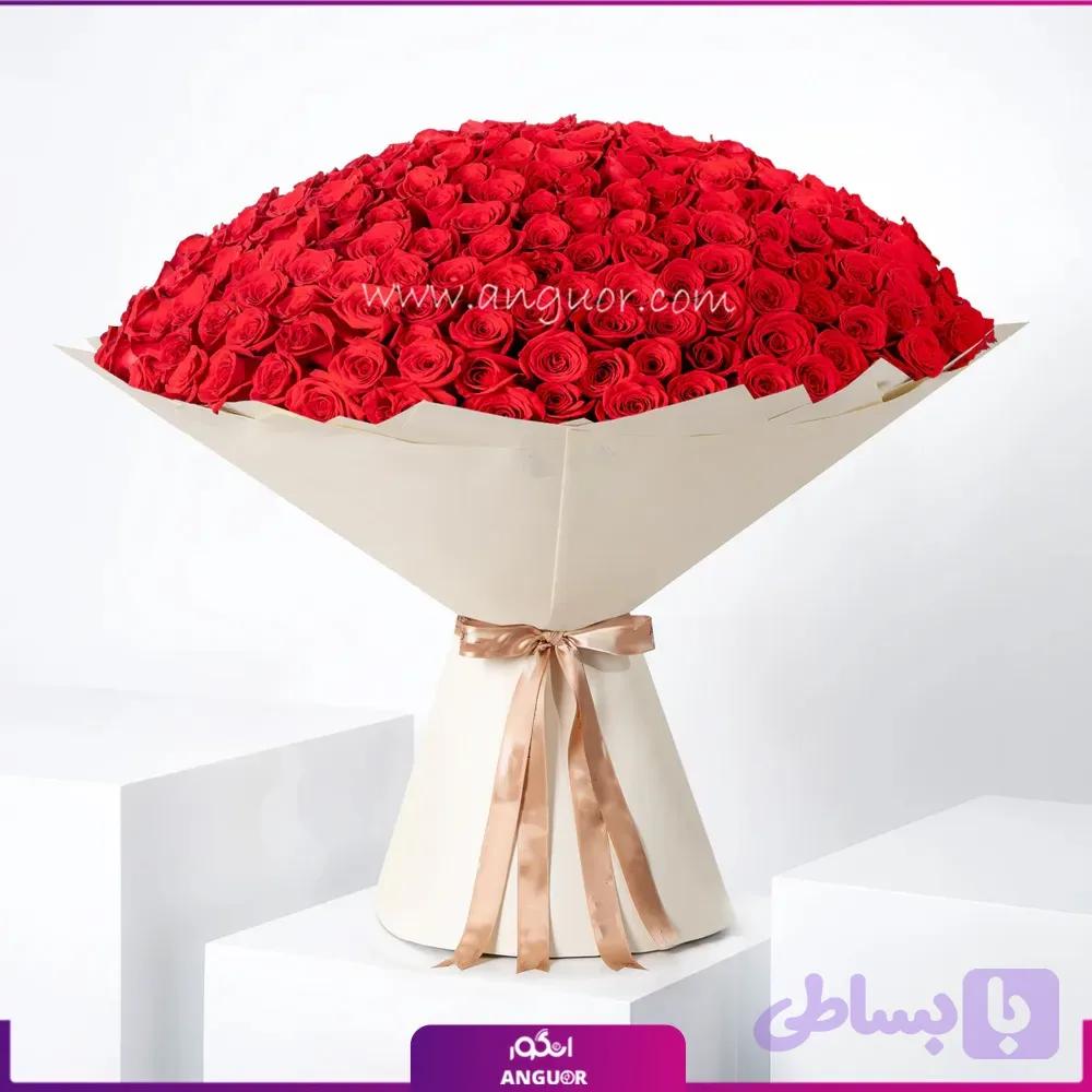 دسته گل رز قرمز 365 شاخه — تصویر 1