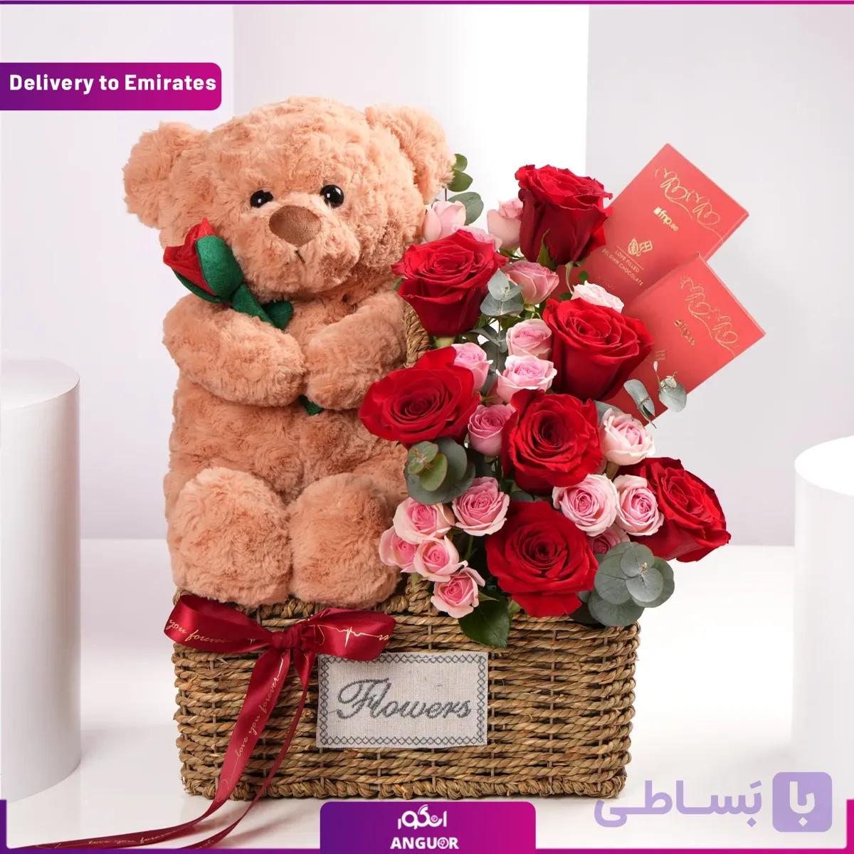 سبد گل ,شکلات,عروسک برای ولنتاین (تحویل در امارات) — تصویر 1