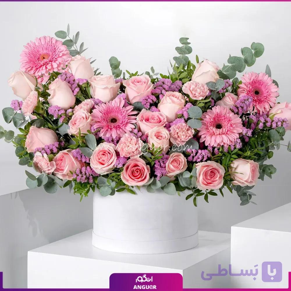 باکس گل طبیعی عشق صورتی