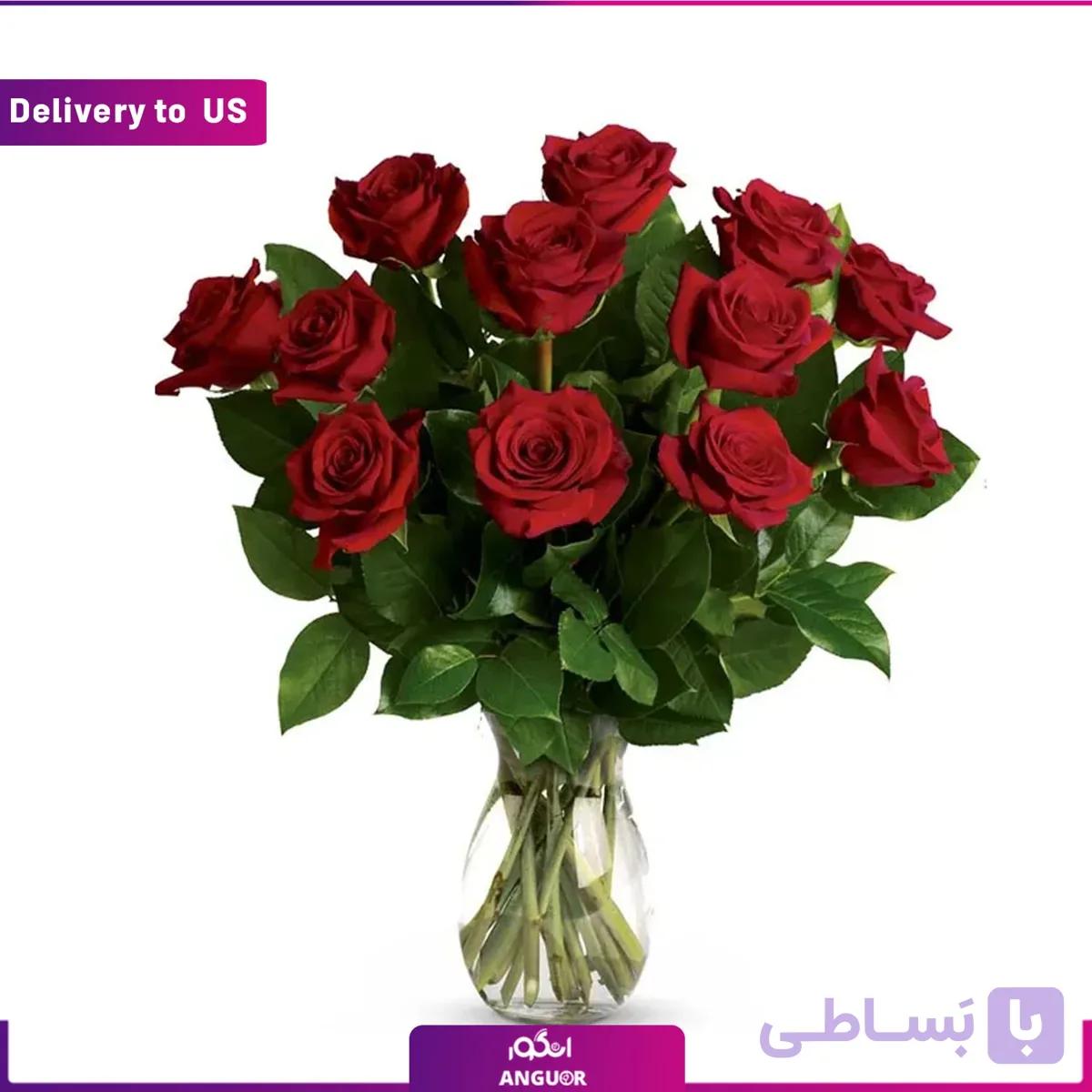 (Delivery to USA) Classic Romance Red Roses