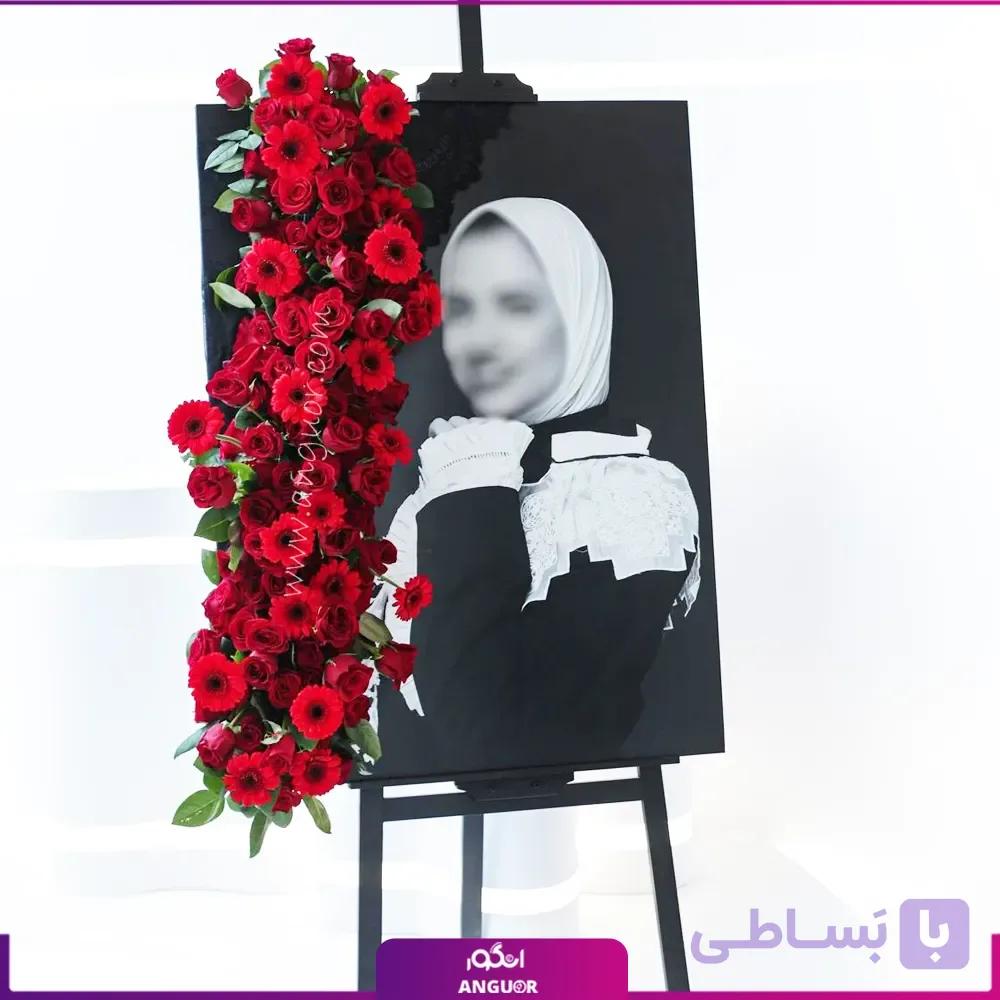 چاپ تابلو عکس ارسالی شما + گل آرایی ویژه ولنتاین (طرح 2) — تصویر 1
