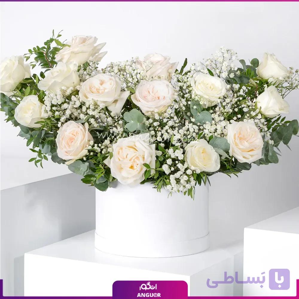 باکس گل رز رویای سپید