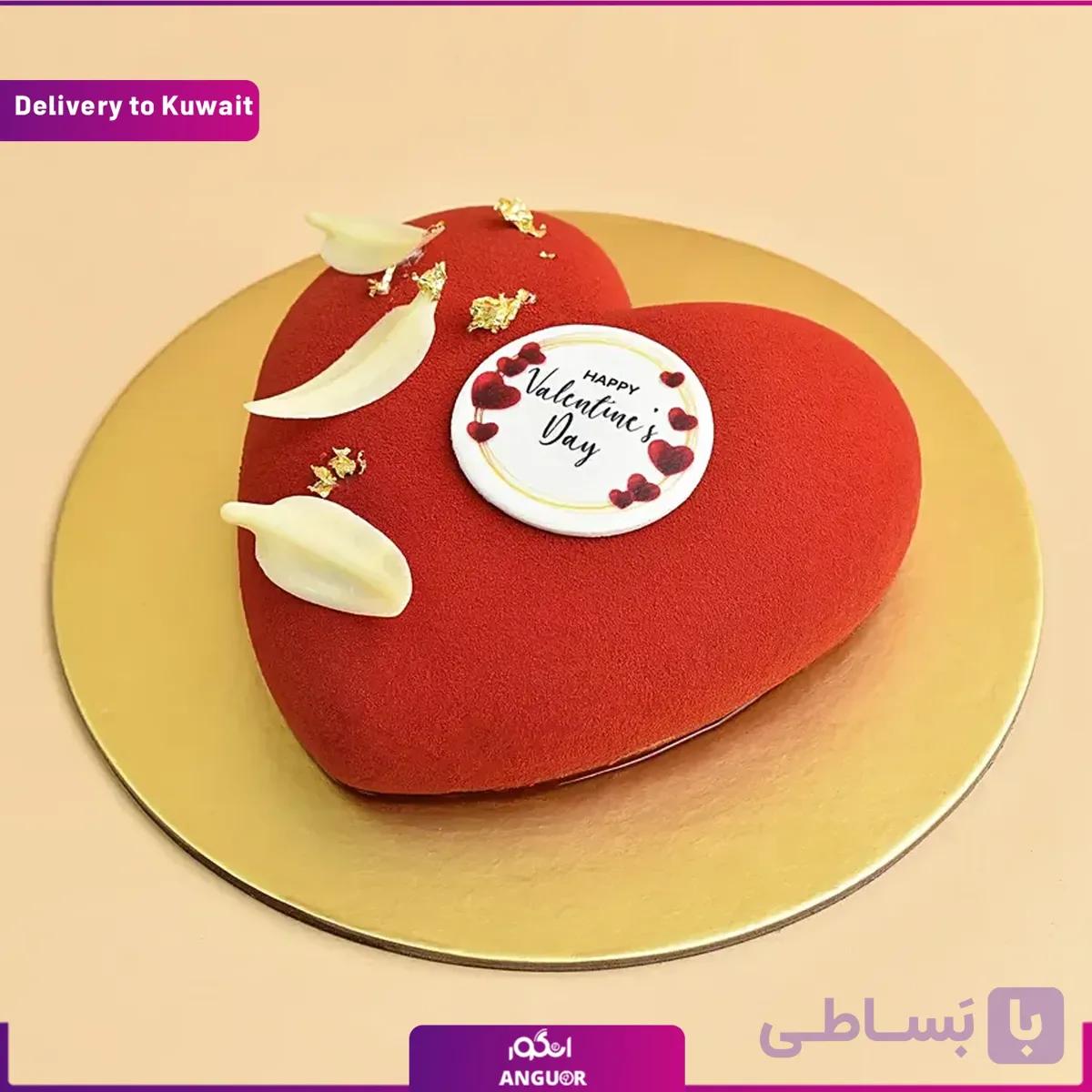 کیک موس شکلاتی ویژه روز ولنتاین (تحویل در کویت) — تصویر 1