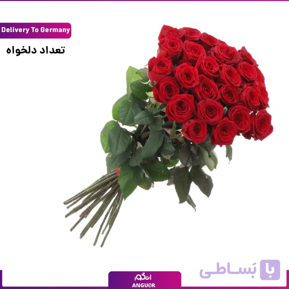 دسته گل رز قرمز با تعداد دلخواه (تحویل در آلمان)