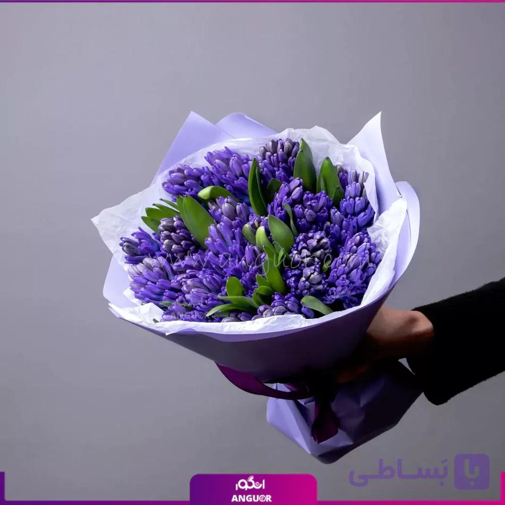 دسته گل سنبل بنفش 21 عددی — تصویر 1