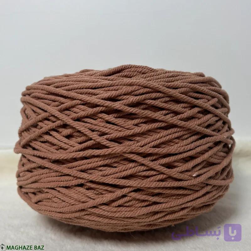 نخ مکرومه بافی رنگ شتری 250 گرمی — تصویر 1