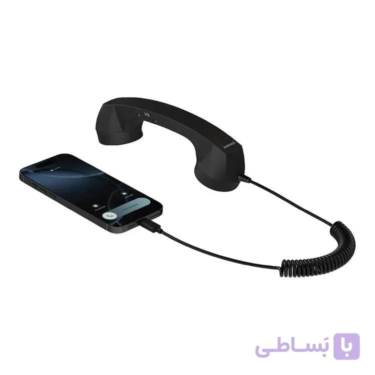 گوشی تلفن کلاسیک رترو پرودو Porodo مدل Classic Retro Phone Handset با رابط Type-C — تصویر 1