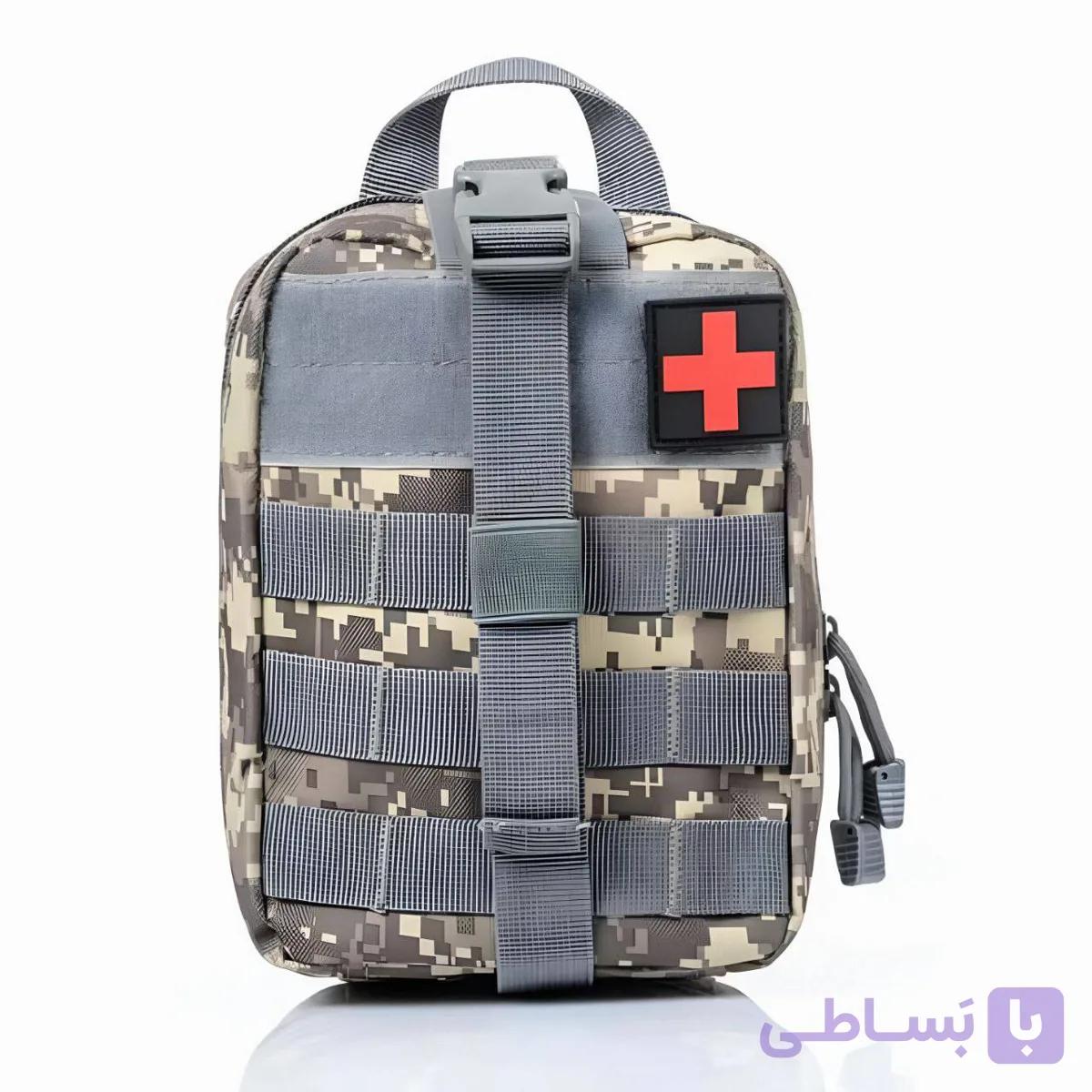 کیف ابزار و تجهیزات بقا SOS مدل تاکتیکال (شامل تبر ۱۵ کاره و بیل تاشو) — تصویر 1