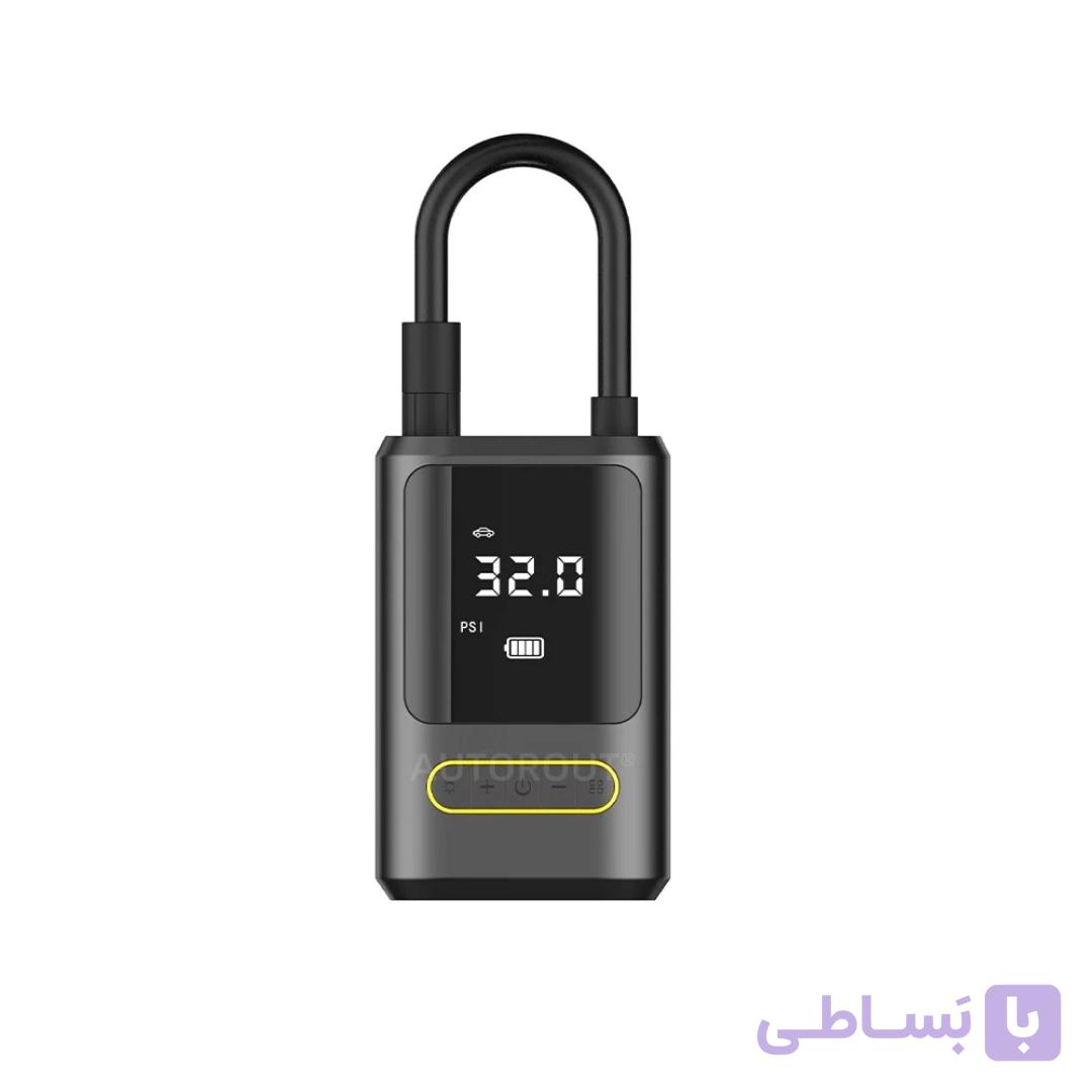 پمپ باد شارژی دیجیتال مدل ATJ-8466 فشار 150PSI با چراغ LED و کابل Type-C — تصویر 1