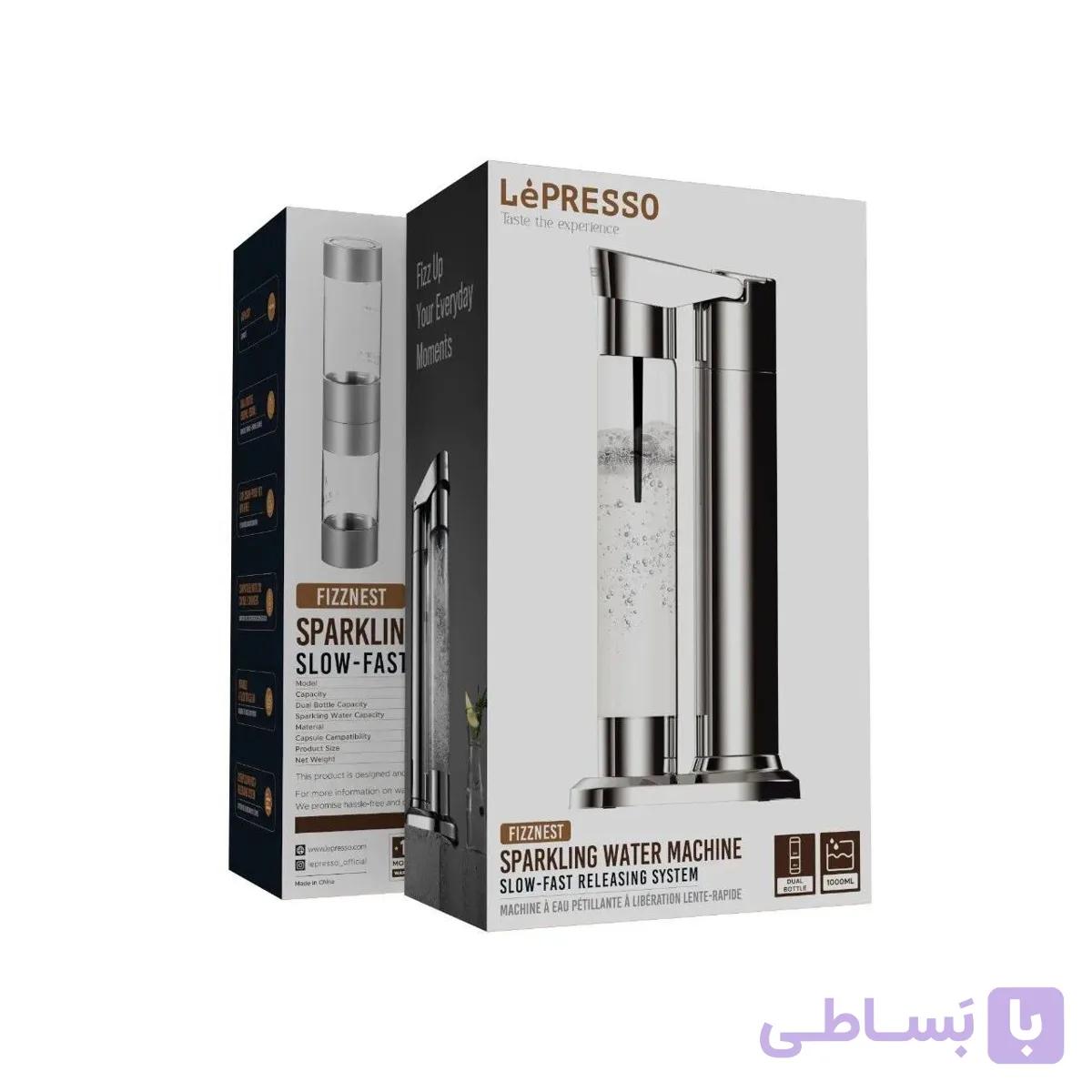 دستگاه آب گازدار LėPRESSO مدل FIZZNEST با سیستم رهاسازی ۲ مرحله‌ای — تصویر 1