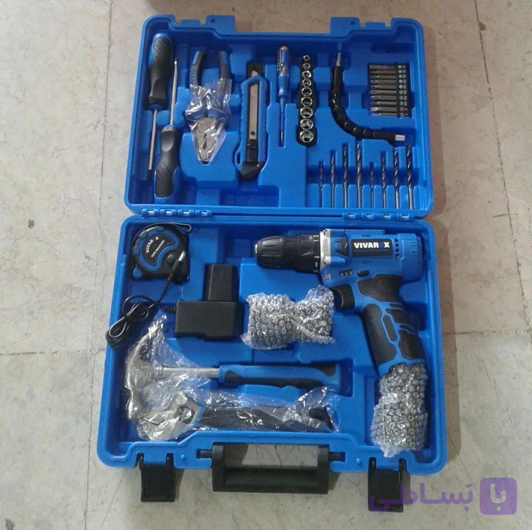 کیت دریل شارژی 40پارچه دو باطری ویوارکس