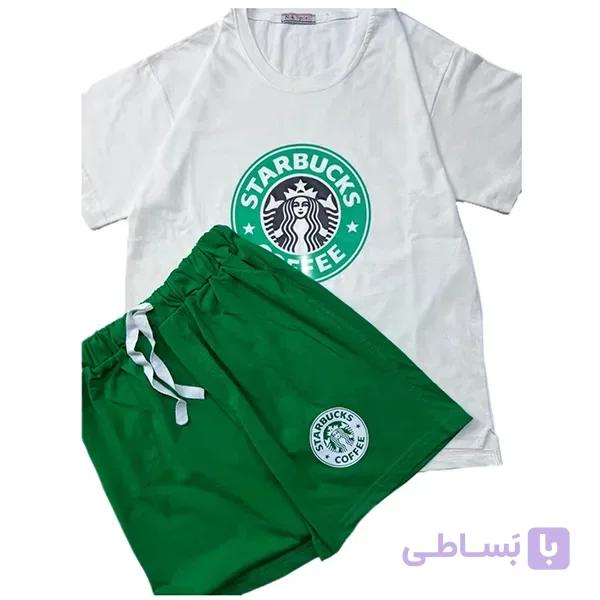 ست تیشرت و شورتک طرح STARBUCKS