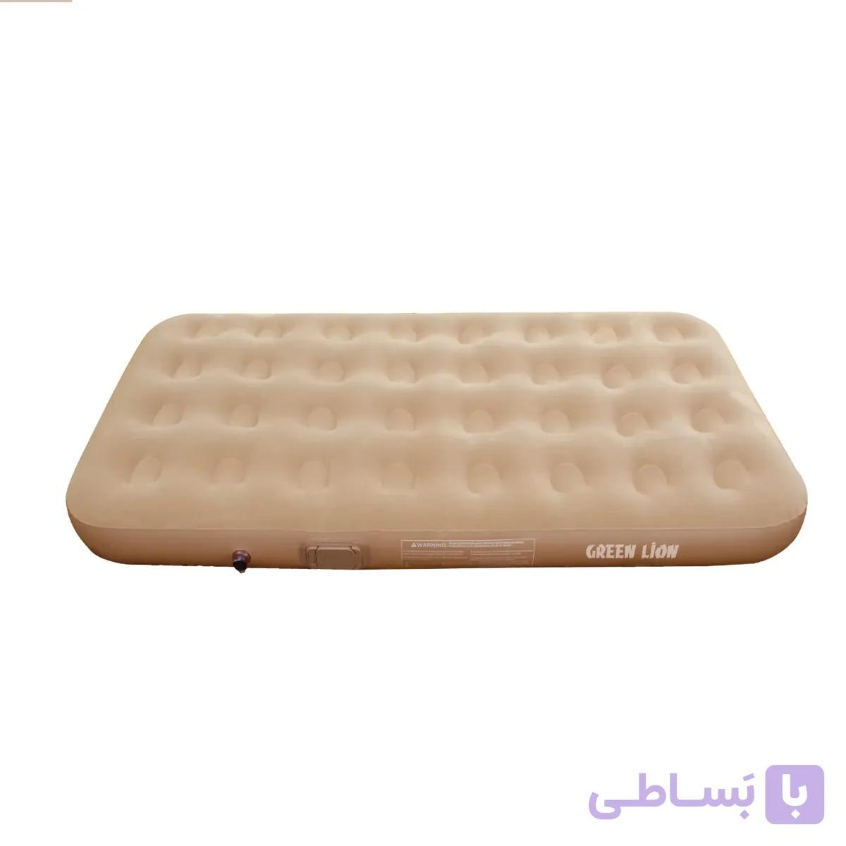 تشک بادی اتوماتیک نایلونی مدل GMT-190 Green Lion رنگ بژ — تصویر 1