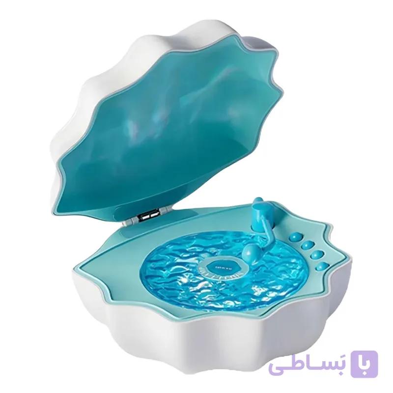 چراغ خواب مدل گرامافون صدفی اسپیکر دار — تصویر 1