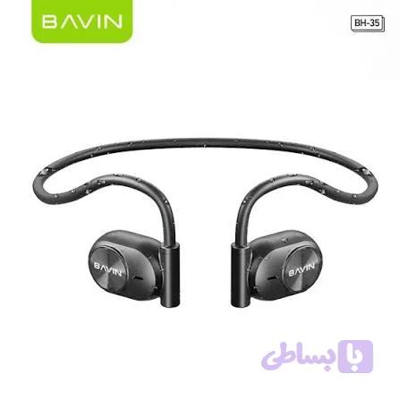 هندزفری بی سیم القایی باوین مدل BH-35 با قابلیت حذف نویز و بلوتوث 5.3 مخصوص ورزش و موتورسواری — تصویر 1