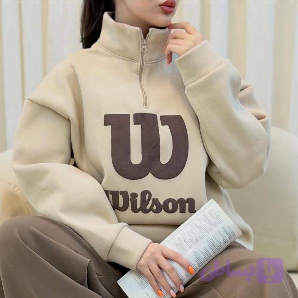 دورس داخل کرکی نیم زیپ طرح Wilson کد 100484 — تصویر 1