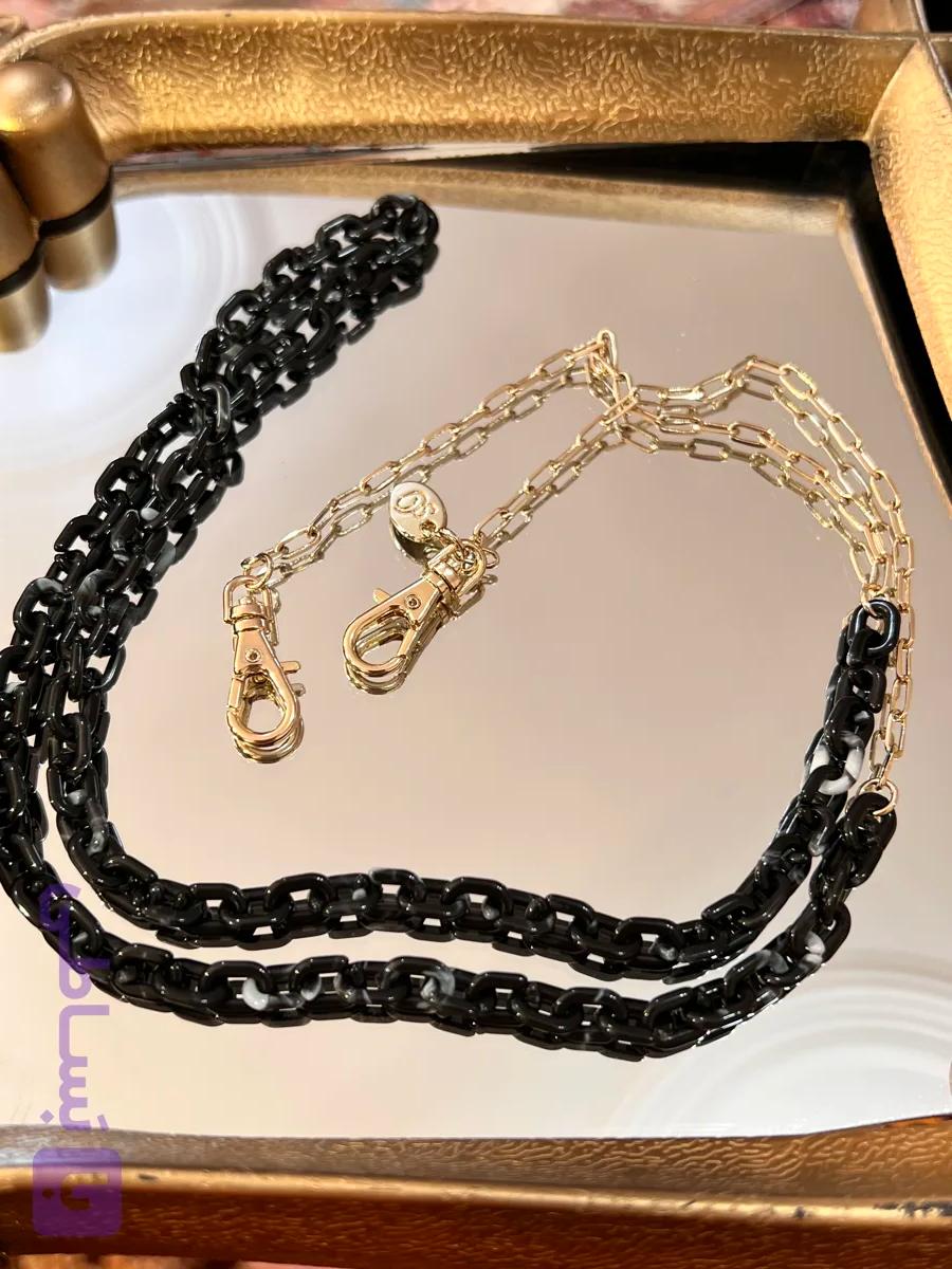 بند عینک زنجیر مشکی 🖤➕💫