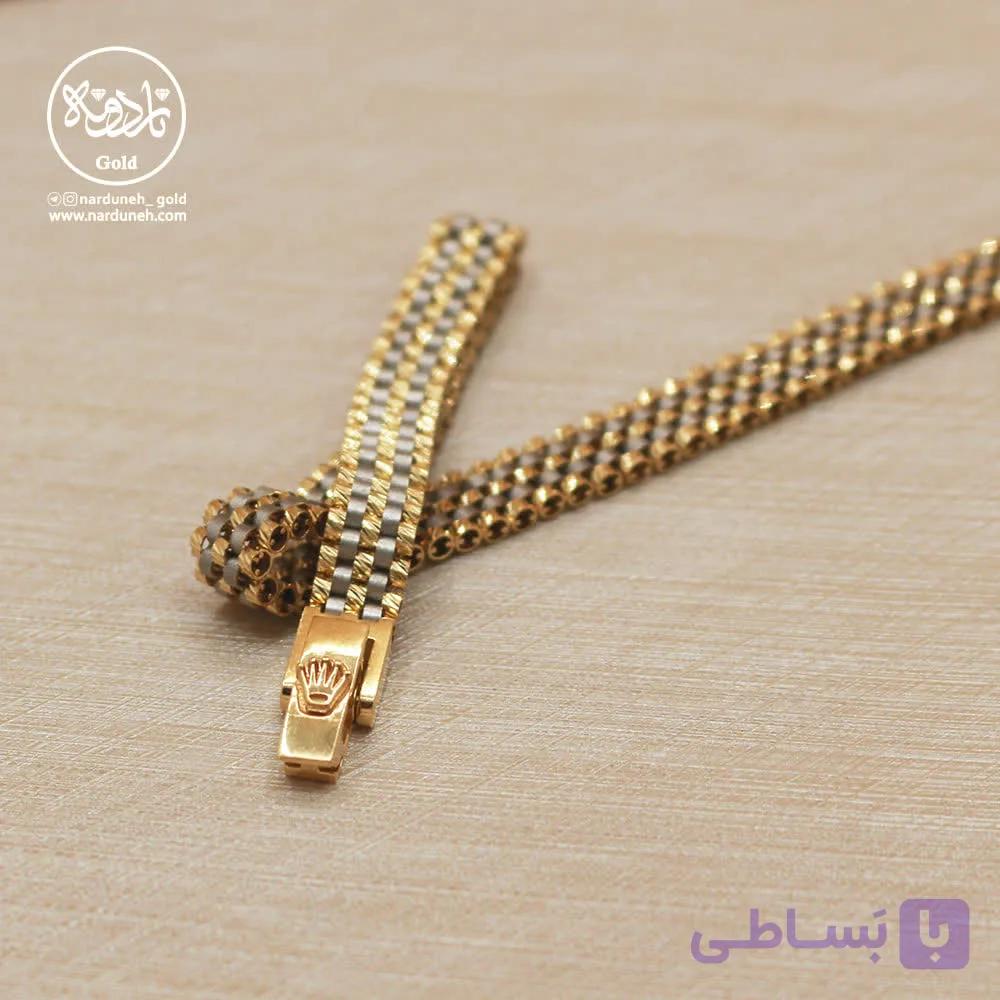 دستبند رولکس سوپر تراش دو رنگ — تصویر 1