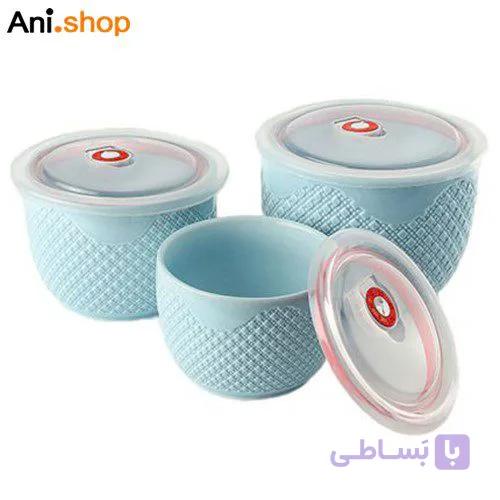 ظروف فریزری سه پارچه کوچک سرامیک مدل UN-2805 کد 169 — تصویر 1