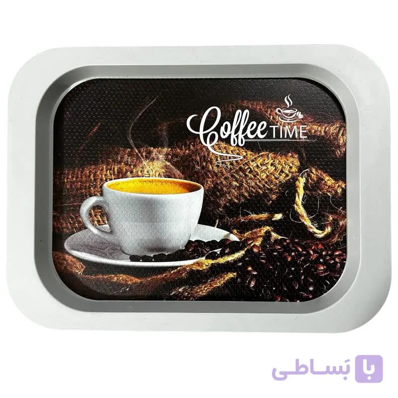 سینی طرح کافی رنگ طوسی