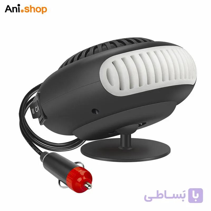 بخاری برقی خودرو و فن هیتر فندکی 2 حالته پنکه و بخاری 120وات — تصویر 1