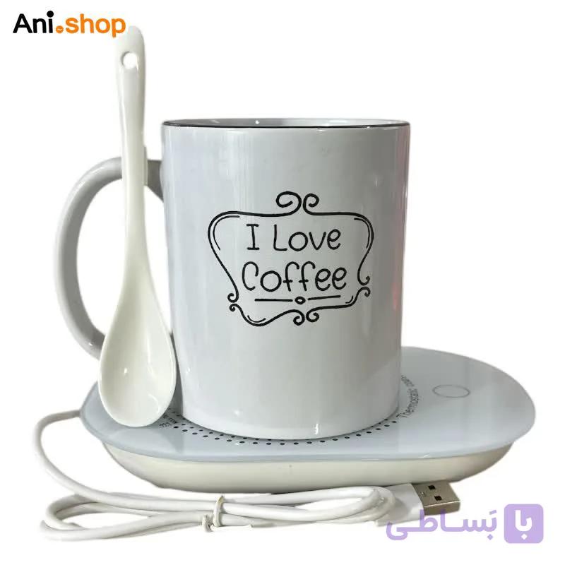 ماگ هیتر دار طرح من عاشق قهوه هستم