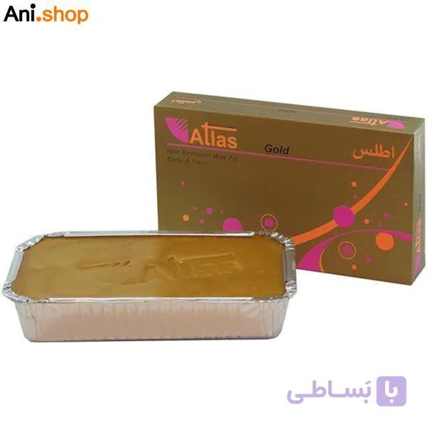 وکس شمعی صورت و بدن اطلس با پودر طلا حجم 500 گرمی