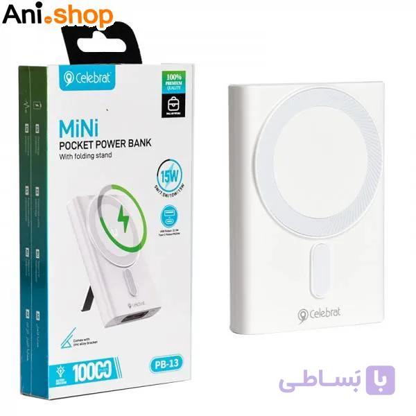 پاوربانک بی سیم سلبریت (Celebrat) مدل PB-13 ظرفیت 10000mAh — تصویر 1
