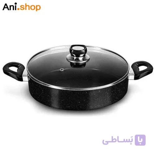 تابه دو دسته 32 درب شیشه مدل TR-32PTG کد 176 — تصویر 1