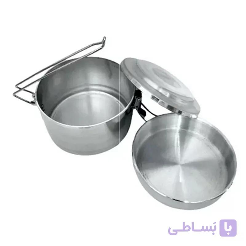 ظرف غذا گرد دو طبقه سایز متوسط