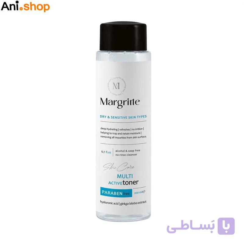 تونر پاک کننده مارگریت مناسب پوست خشک و حساس حجم 200 میل — تصویر 1