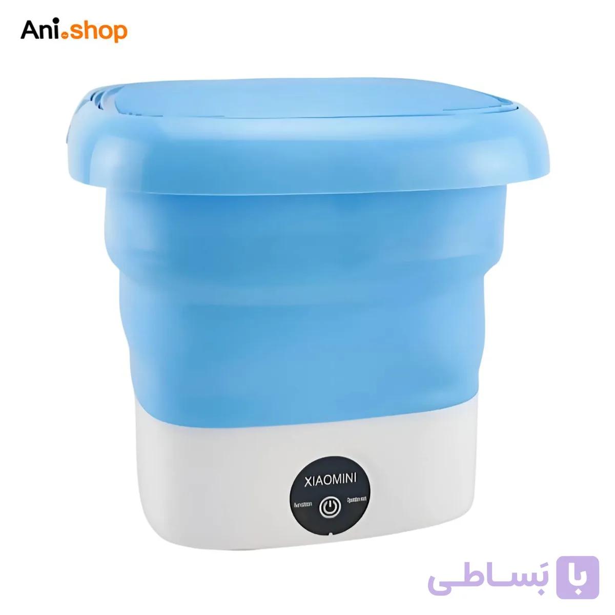 مینی لباسشویی سیلیکونی تاشو رنگ سبز — تصویر 1