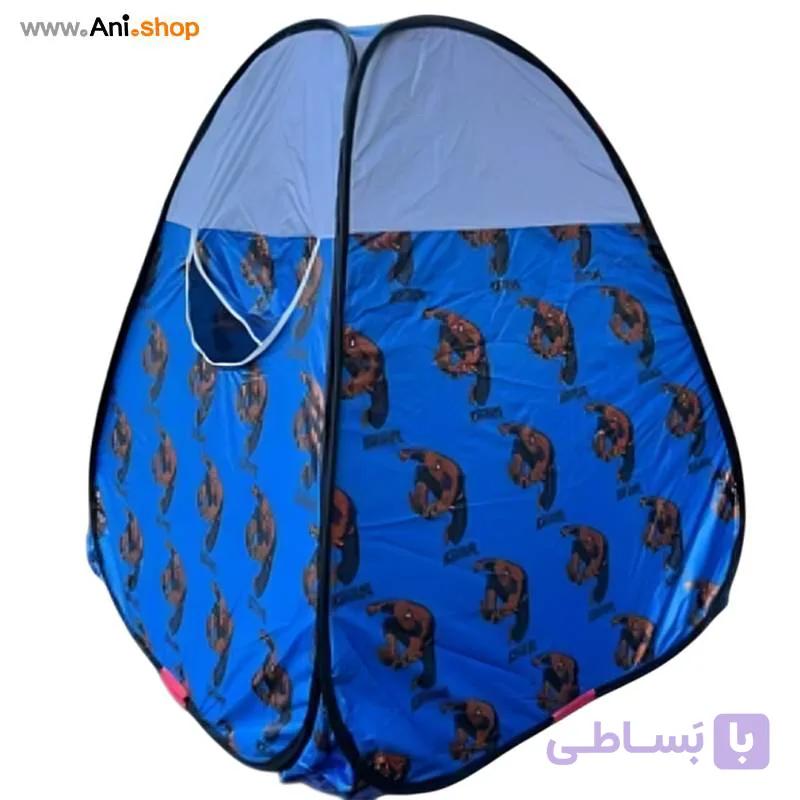 چادر بازی کودک و نوجوان سایز بزرگ 120 سانتی مدل فنری طرح مردعنکبوتی با پنجره — تصویر 1
