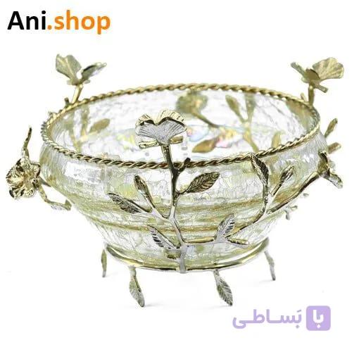 آجیل خوری شیشه ترک برنجی کد AM36 — تصویر 1