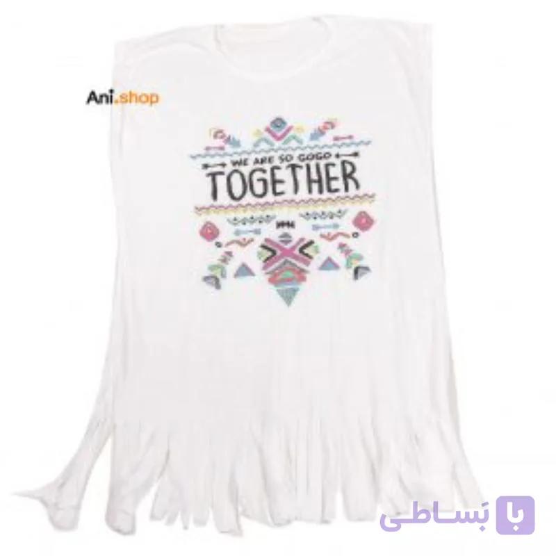 تیشرت سرخ پوستی سفید کد EZ91