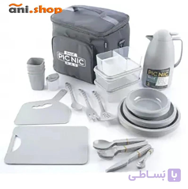 پک مسافرتی 4 نفره پیک نیک تاپکو Tapcoرنگ طوسی