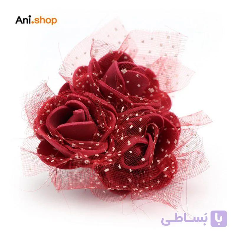 کش مو طرح گل شیری dz4