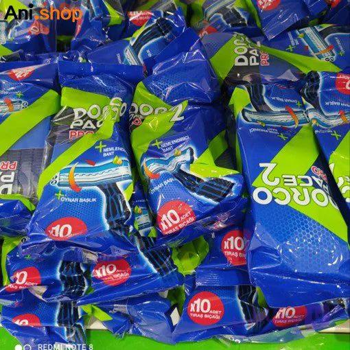 ژیلت 2 لبه دورکو 10 عددی کیفیت فوق العاده Dorco ژیلت با نوار صابونی