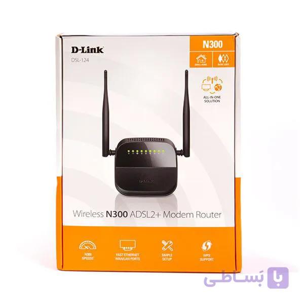 Cمودم +ADSL2 دی-لینک مدل D-Link DSL-124 اصلی