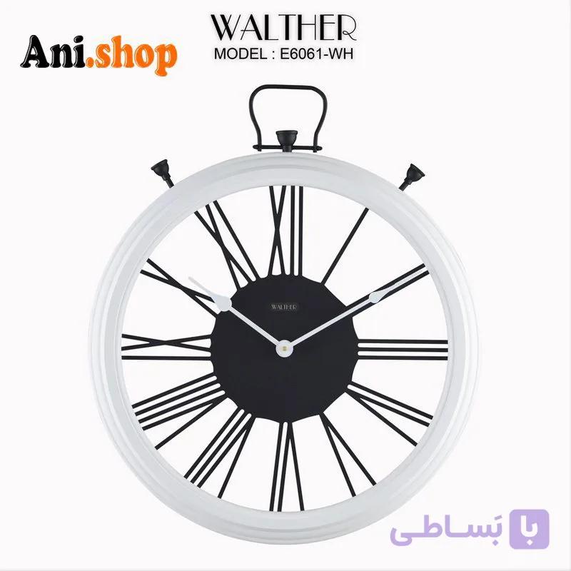 ساعت دیواری قطر 65 ترکیب چوب و فلز E6061_BR — تصویر 1