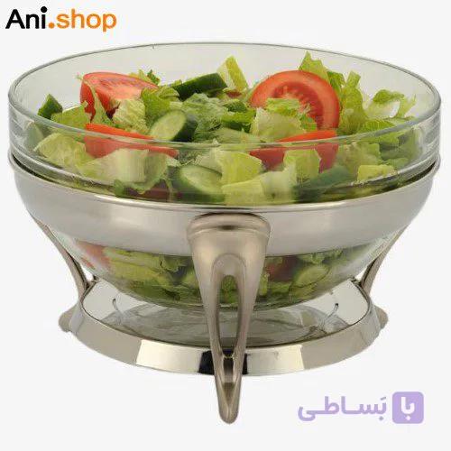 سالاد خوری نگین دار طلایی مدل UN-3718 کد 178