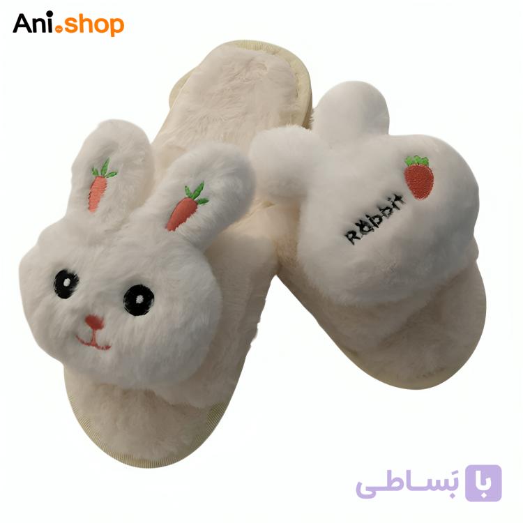 دمپایی حوله ای دخترانه مدل خرگوش — تصویر 1