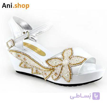کفش مجلسی طرح گل دخترانه کد607 — تصویر 1