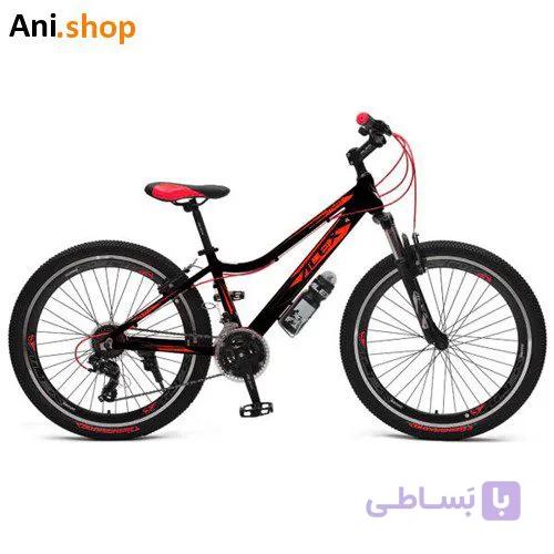 دوچرخه کوهستان الکس مدل trust آلومینیوم دنده شیمانو کمک دار سایز 24 کد 102 — تصویر 1