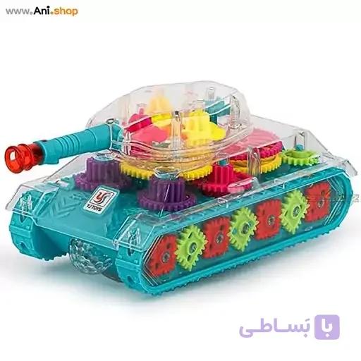 اسباب بازی تانک باتری خور چرخ دنده ای — تصویر 1